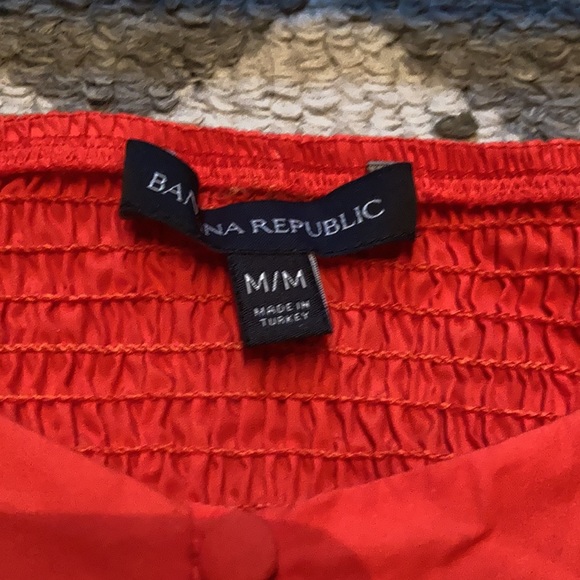 Banana Republic Red Puff Sleeve Blouse - Picture 3 of 6
